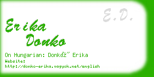 erika donko business card